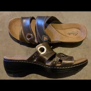 Clarks wedge sandals